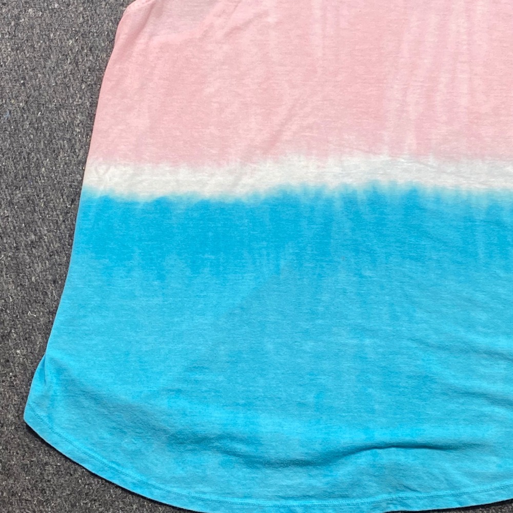 Torrid Dip Dye Tank Top Sz 2 Womens Pink Blue Ombre Sleeveless Swing Beach Boho - Picture 2 of 7